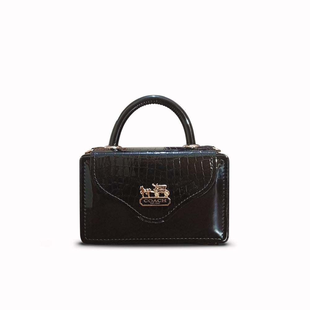 Coach Mint Green Croc Box Bag