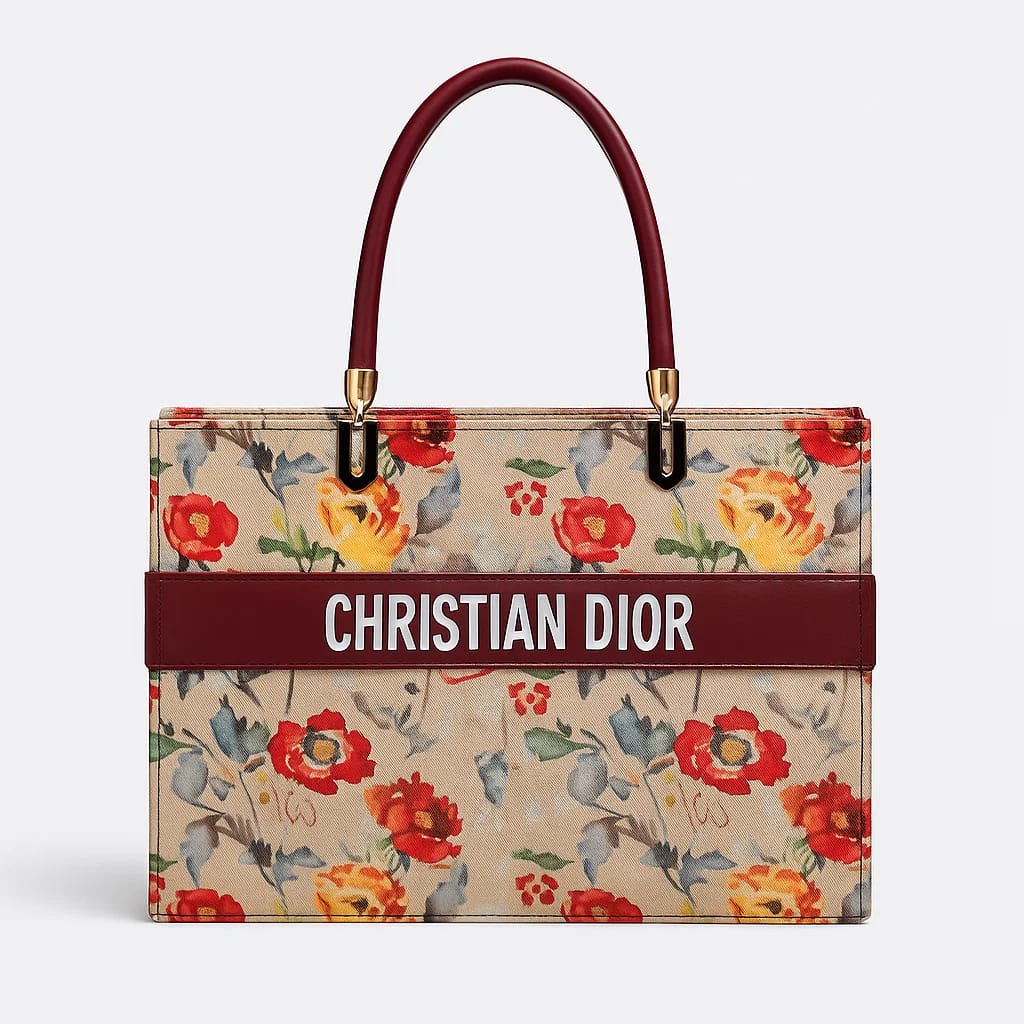 Trendy Floral Canvas Tote Bag for Women – Christian Dior