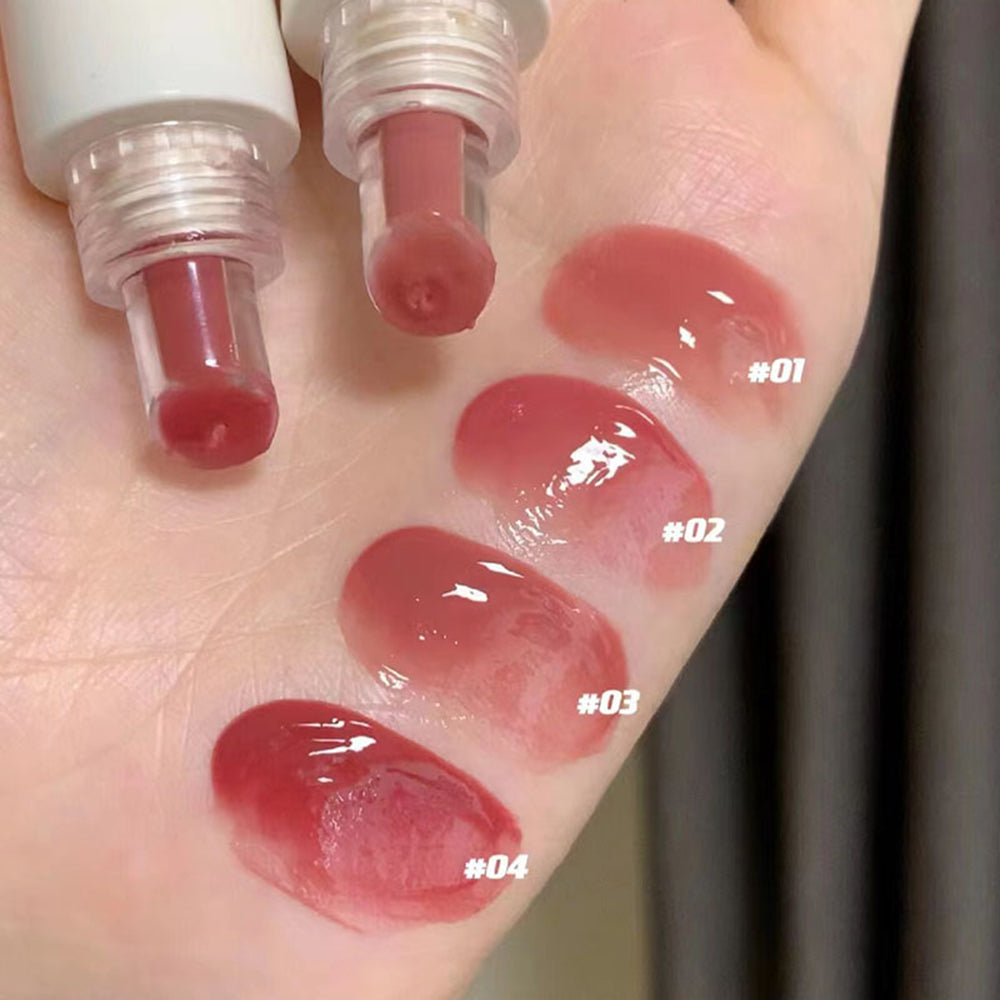 1Pcs Gel Gloss Tint Liquid Lipstick Crystal Clear Lip Gloss Hydrating Non-sticky Lips Plumper Woman Lip Balm Makeup Jelly Lip Glaze