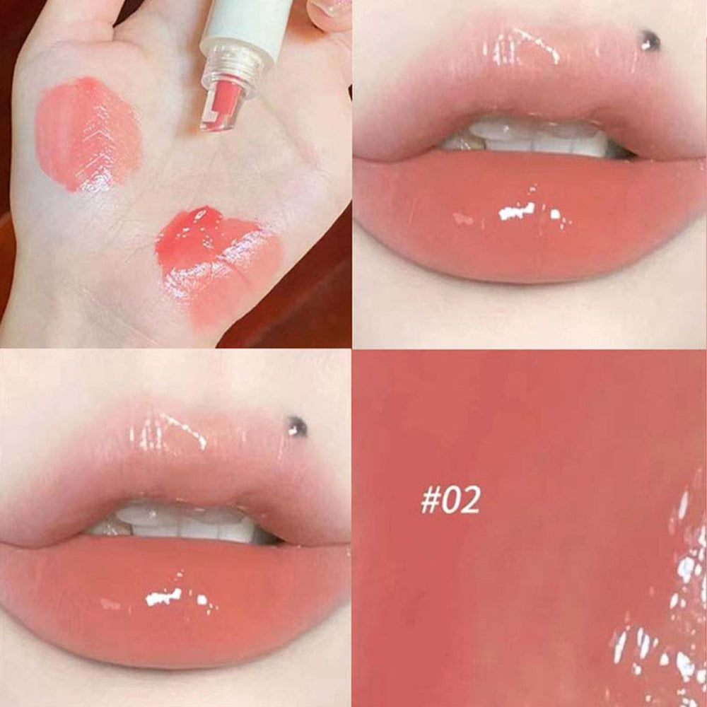 1Pcs Gel Gloss Tint Liquid Lipstick Crystal Clear Lip Gloss Hydrating Non-sticky Lips Plumper Woman Lip Balm Makeup Jelly Lip Glaze