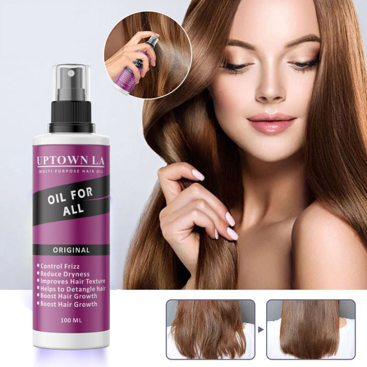 Uptown LA Oil For All  Hair Care Oil Control Frizz Repair Damaged Hair Relieve Dry Hair Soft Bright Hair Anti Hair Loss Hair Regrowth Oil Form Men Women 100 ml