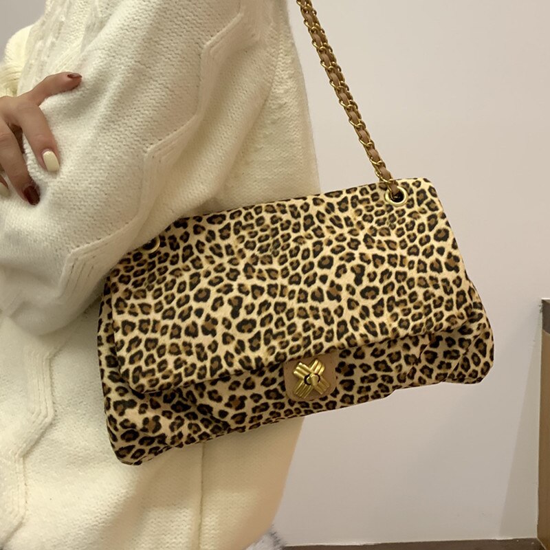 Leopard Print Shoulder Bags for Women 2024 New Design