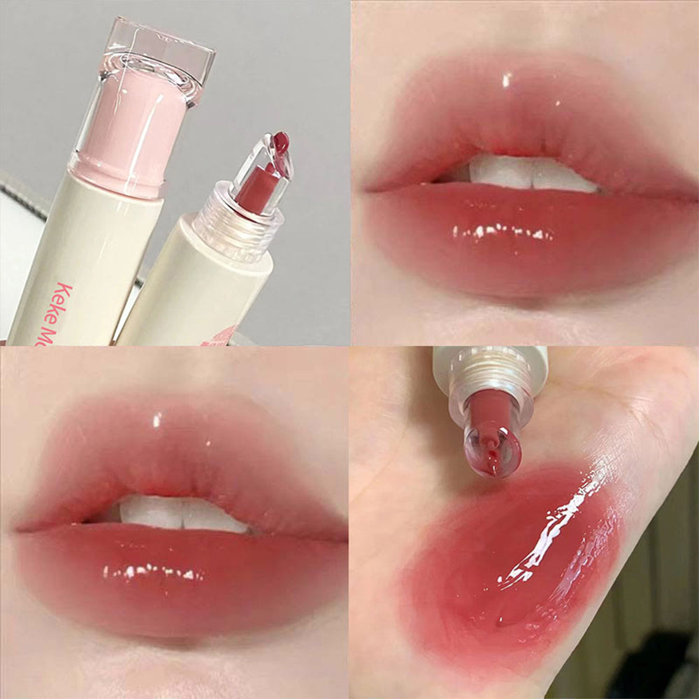 1Pcs Gel Gloss Tint Liquid Lipstick Crystal Clear Lip Gloss Hydrating Non-sticky Lips Plumper Woman Lip Balm Makeup Jelly Lip Glaze