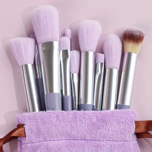 WANTER 13 Pcs Makeup Brushes Set Soft hair Loose Powder Eyeshadow Concealer Contour Eyeliner Brush Foundation Makeup Brush Beauty Cosmetic tools