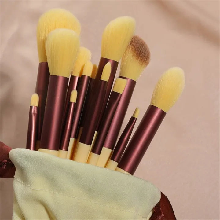 WANTER 13 Pcs Makeup Brushes Set Soft hair Loose Powder Eyeshadow Concealer Contour Eyeliner Brush Foundation Makeup Brush Beauty Cosmetic tools