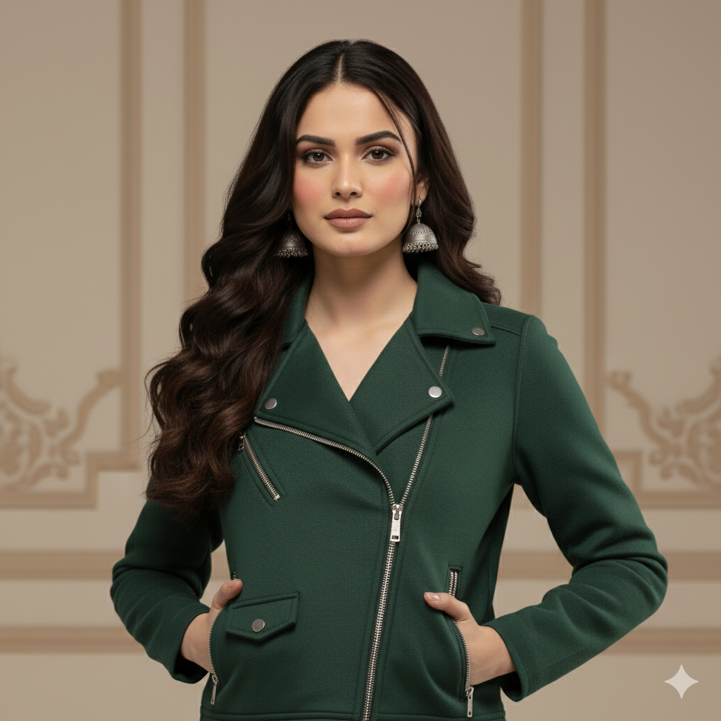 SN Fashion Cross Zipper Fleece Coat
