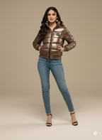 Frostbite Fighter Heavy Quilted Thick Puffer Shine Jacket