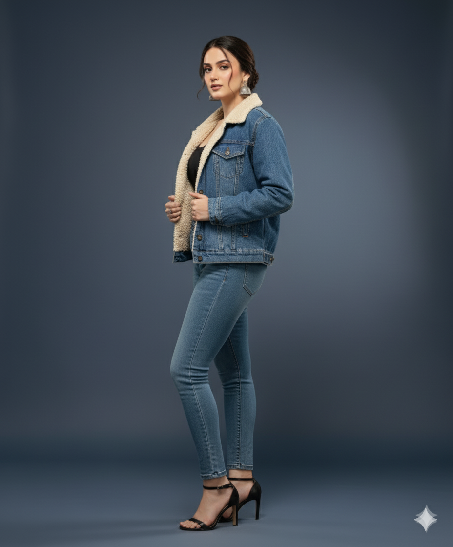 Stylish Denim Jacket  – Trendy & Comfortable Winter Wear
