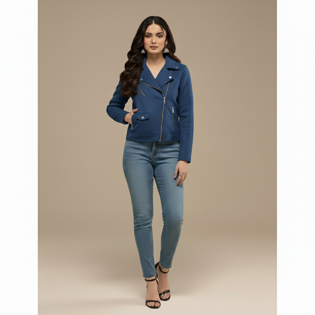 SN Fashion Cross Zipper Fleece Coat