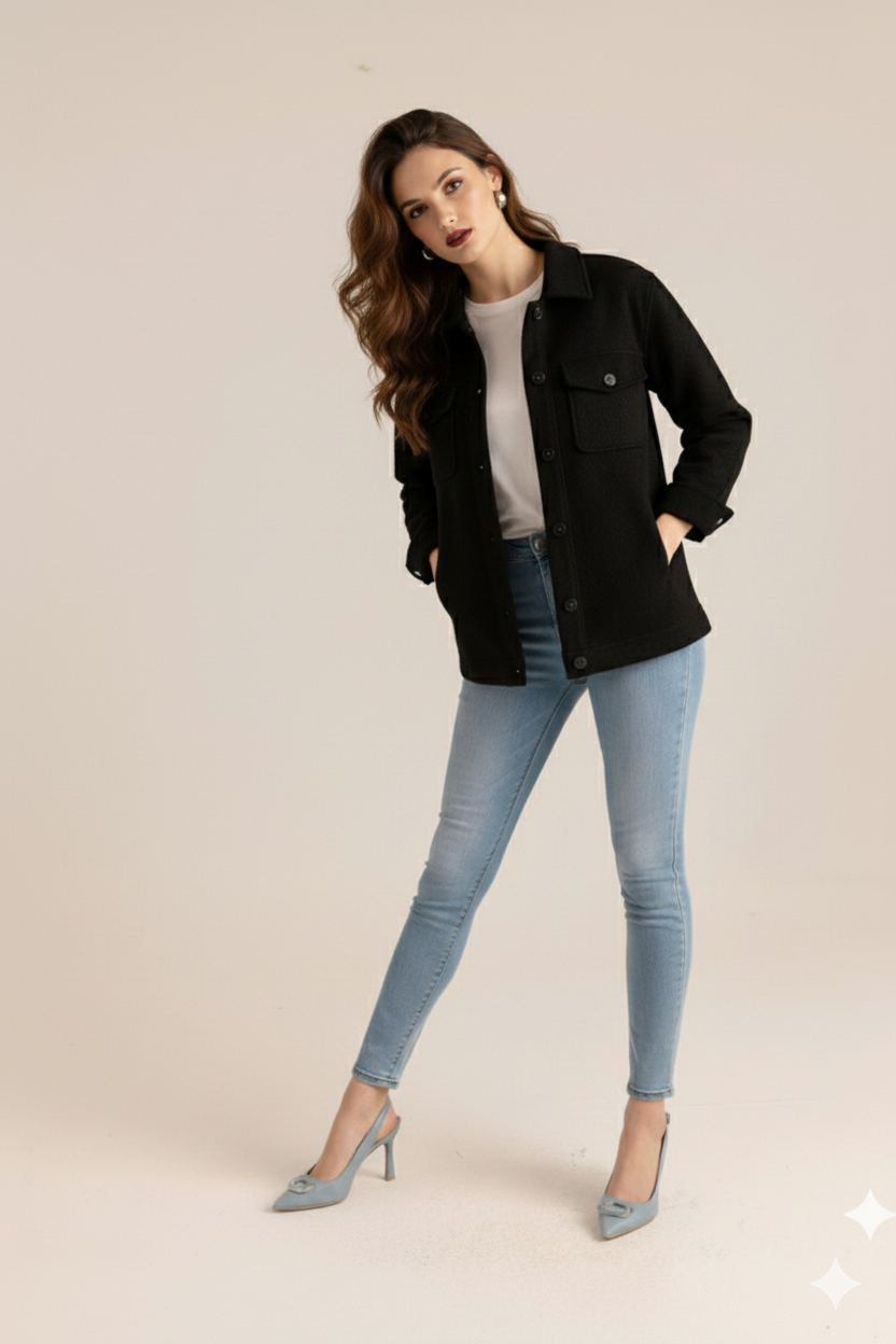 OVERSIZED PLAIN SHACKET
