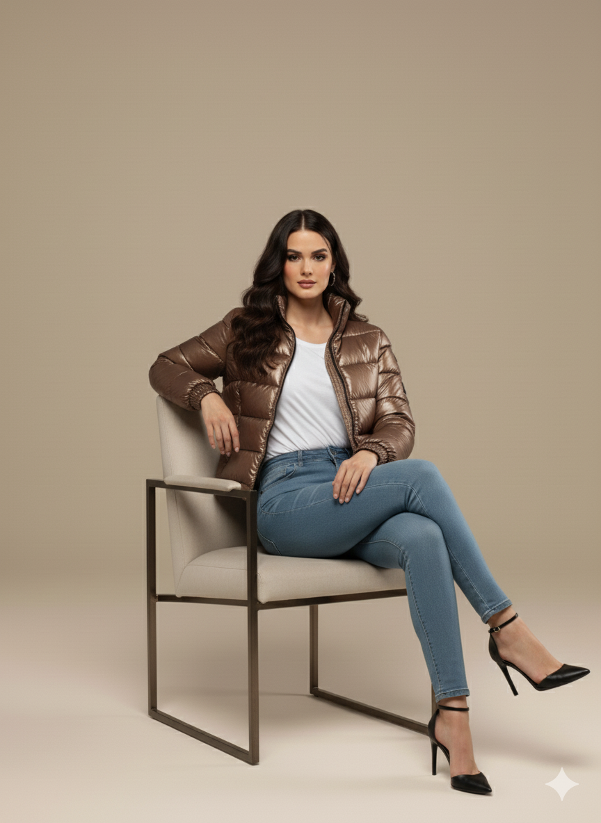 Frostbite Fighter Heavy Quilted Thick Puffer Shine Jacket