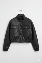 LEATHER BOMBER JACKET