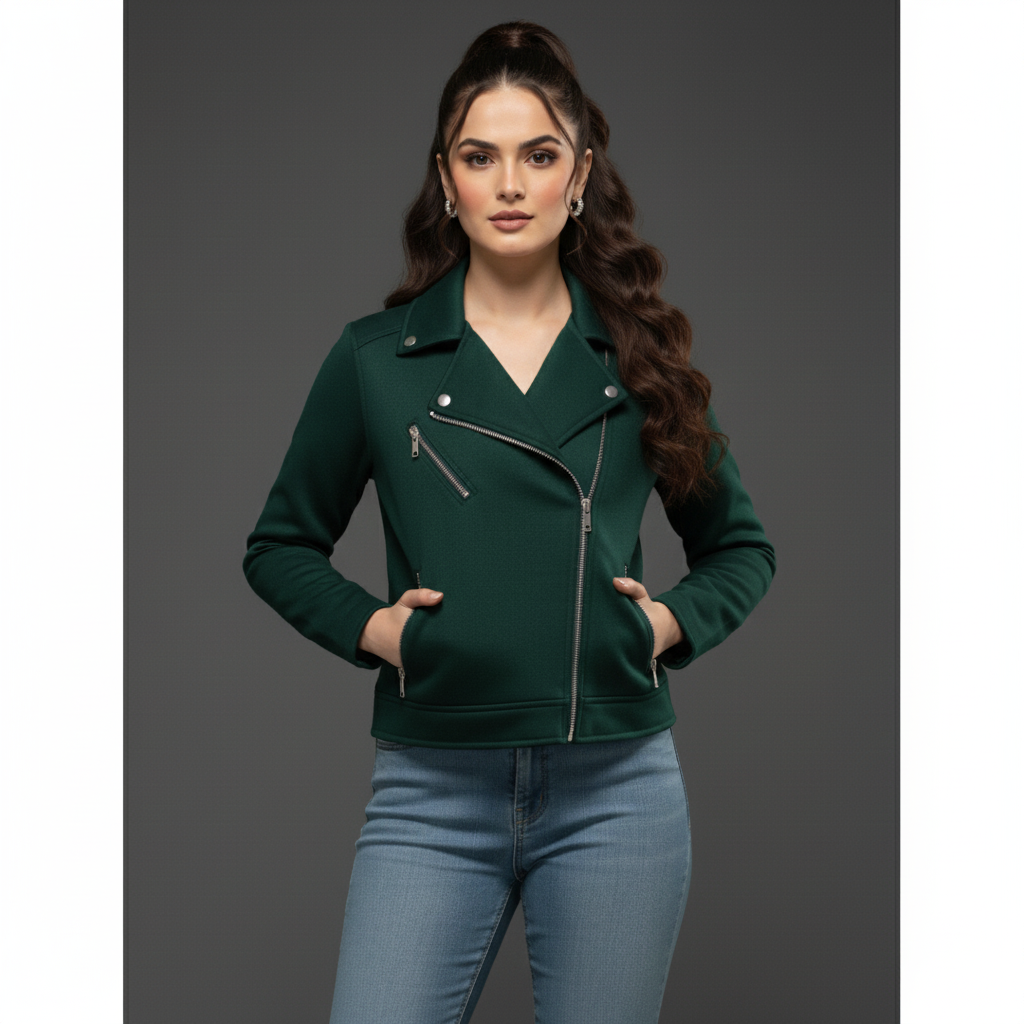 SN Fashion Cross Zipper Fleece Coat