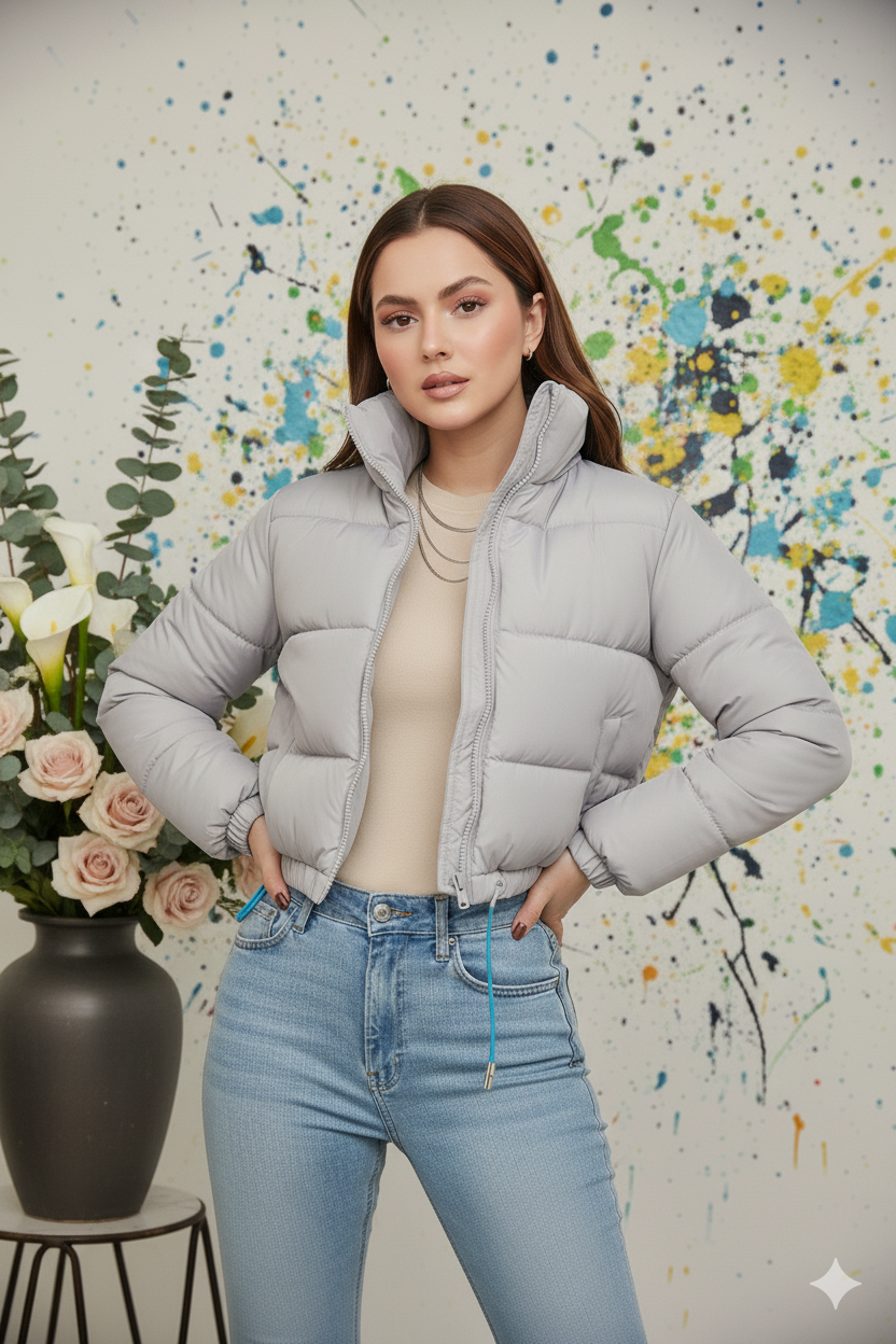Crop Puffer Jacket