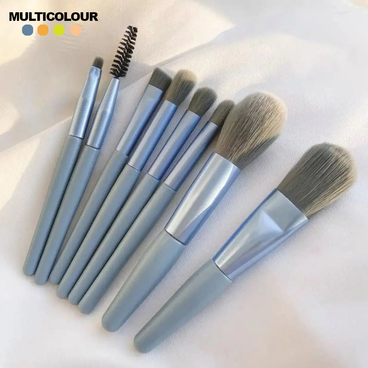 Makeup Brush Set Of 8 Pcs – Soft Bristles Cosmetic Brushes for Foundation, Blush, Eyeshadow, Contour, Blending – Professional Beauty Tools Kit for Women & Girls – Portable & Lightweight