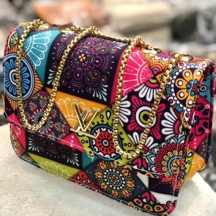 Canvas Printed Handbags for Girls – Trending New Arrivals with Stylish Long Chain