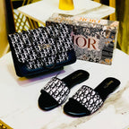 Christian Dior DD Slipper + Dior CrossBody Bag