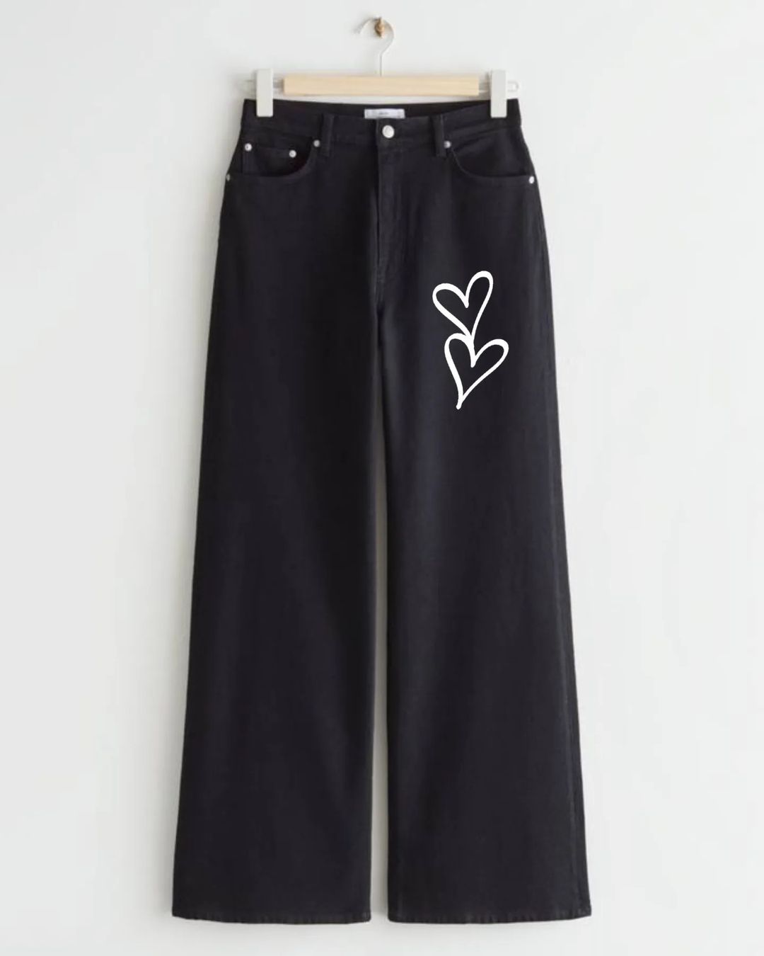 Women's High Waist Wide Leg Jeans with Heart Print – Cute & Trendy  Denim Pants for Girls & Women"