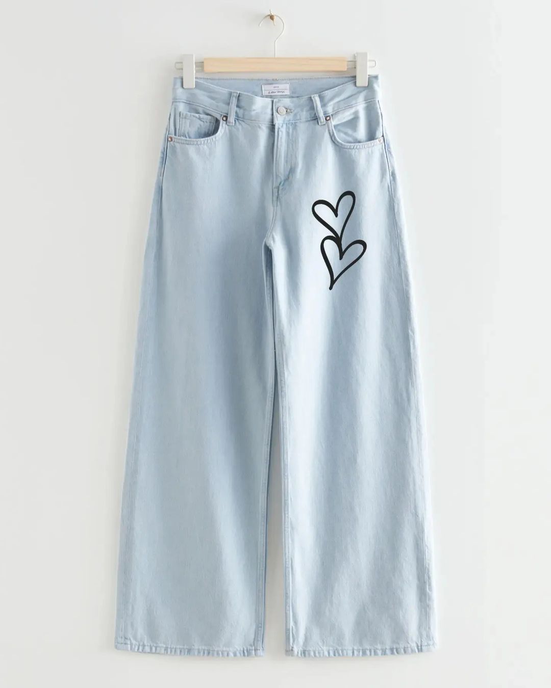 Women's High Waist Wide Leg Jeans with Heart Print – Cute & Trendy  Denim Pants for Girls & Women"