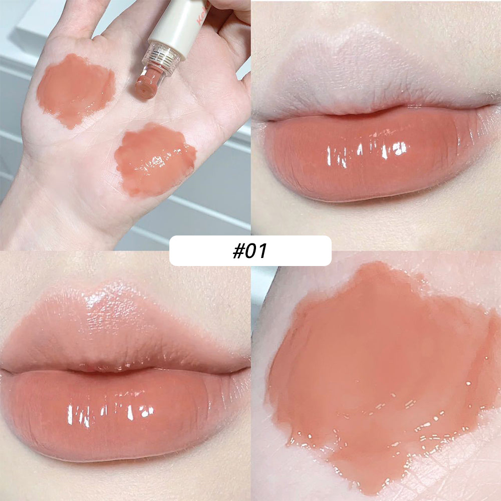 1Pcs Gel Gloss Tint Liquid Lipstick Crystal Clear Lip Gloss Hydrating Non-sticky Lips Plumper Woman Lip Balm Makeup Jelly Lip Glaze