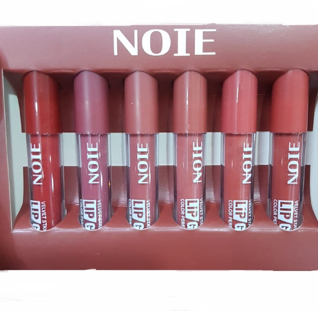 6Pcs Nude Makeup Lipstick Liquid Velvet Matte Gloss Lip Red Lipstick Nude Women Long Lasting Waterproof Beauty Cosmetic Kit