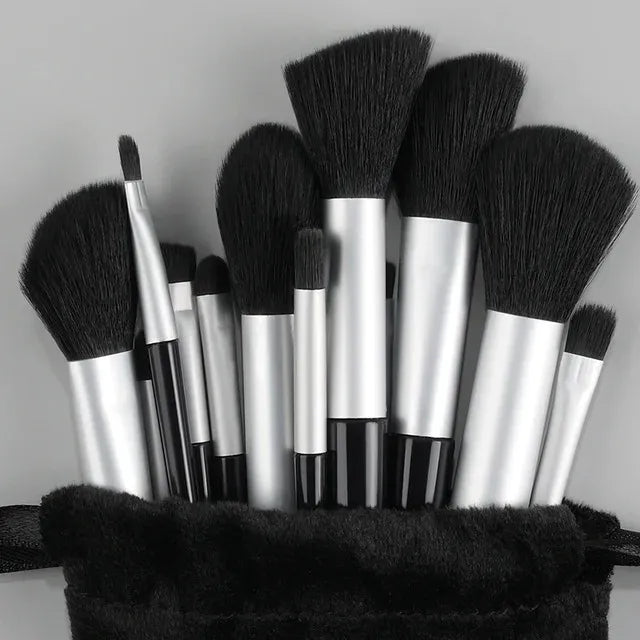 WANTER 13 Pcs Makeup Brushes Set Soft hair Loose Powder Eyeshadow Concealer Contour Eyeliner Brush Foundation Makeup Brush Beauty Cosmetic tools